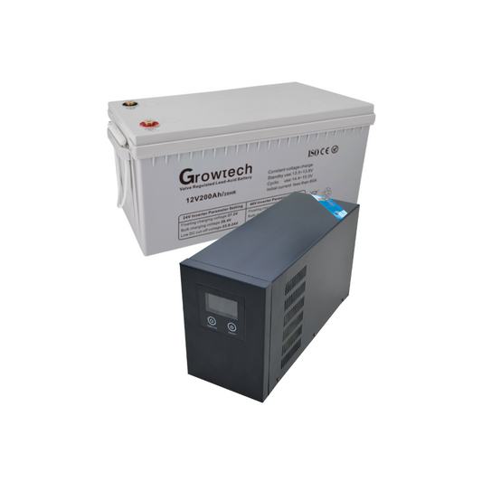 2000W 12V ECCO Pure Sine Wave Inverter UPS + 1x 200AH Deep Cycle Gel Battery